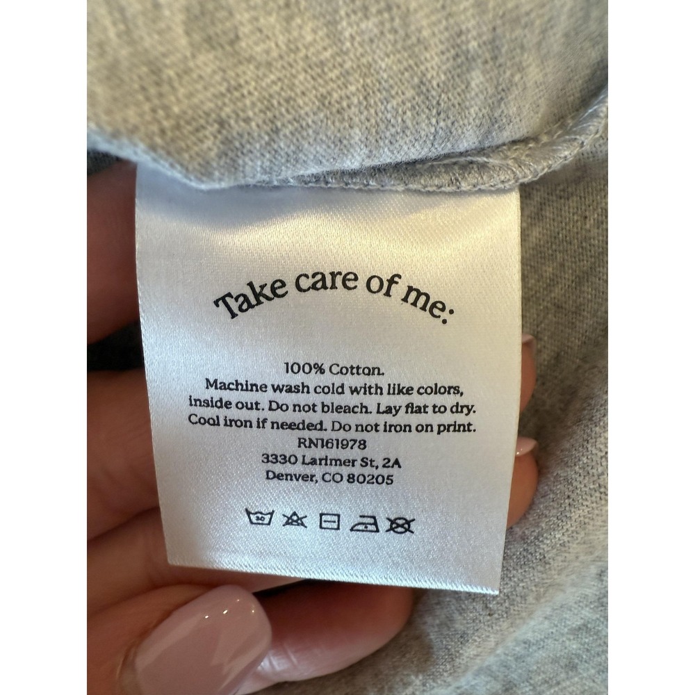 Halfdays Shirt Womens Small Heather Grey Hike Club Graphic Tee Soft Cotton NWT - Picture 7 of 13